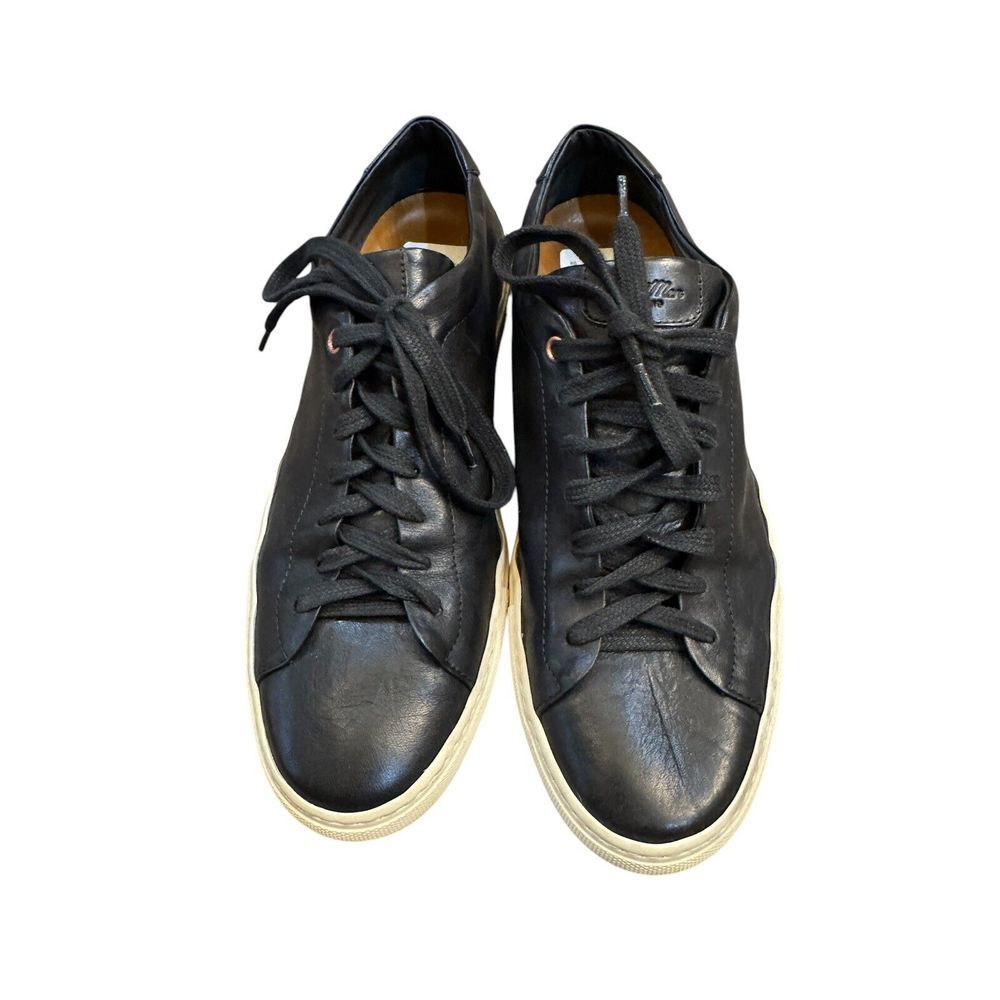 Good Man Brand Edge Lo-Top‎ Sneakers Black Tumbled Vachetta Leather Size 11